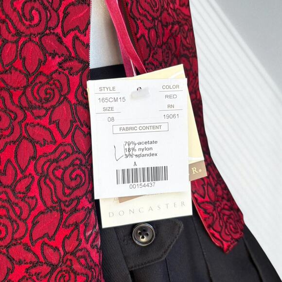 Nwt Doncaster red jacquard corset top - Picture 4 of 5
